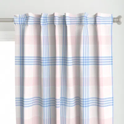 Spoonflower Meadow Plaid - Spring - Curtain Panel
