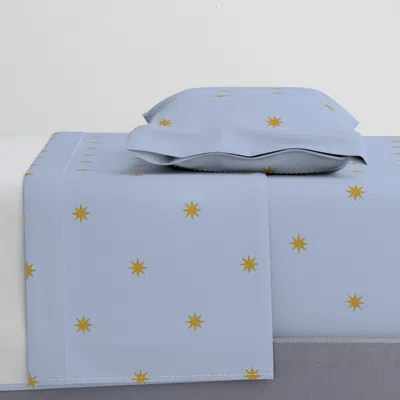 Spoonflower Medieval Stars Gold On Henriette Twin Sheet Set