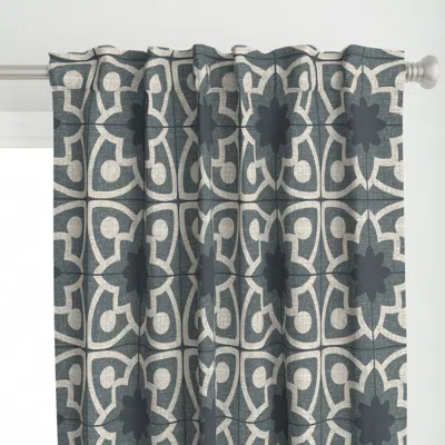 Spoonflower Mediterranean Tile Large Curtain Panel