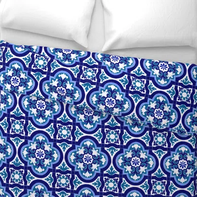 Spoonflower Mediterranean Tiles Mosaic Art Wide Cotton Sateen 3.5 oz 26" X 20" Standard Knife Edge
