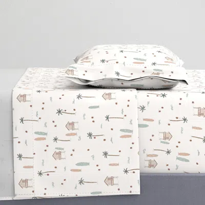 Spoonflower Medium At The Beach Twin Xl Sheet Set
