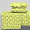 Spoonflower Medium Bartlett Pears On Light Green Queen Sheet Set