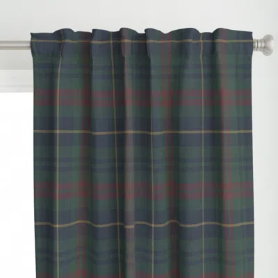 Spoonflower Medium Forest & Navy Curtain Panel