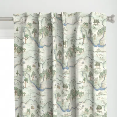 Spoonflower Medium Hundred Acre Woods Curtain Panel