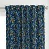Spoonflower Medium Navy Blue Lemon Curtain Panel