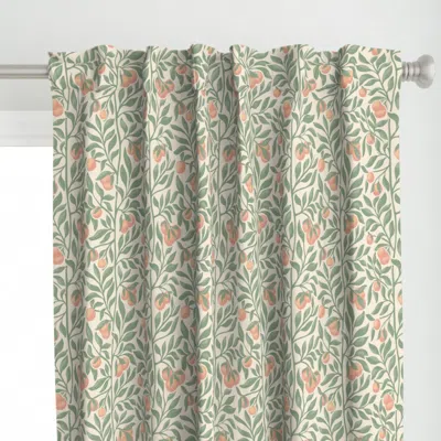 Spoonflower (medium) Sage Green Fresh Curtain Panel