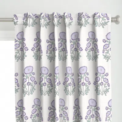 Spoonflower Melanie Block Bloom Curtain Panel In Multi