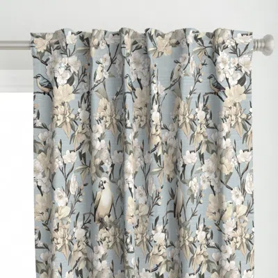 Spoonflower Melody Haven- Cream/white Curtain Panel