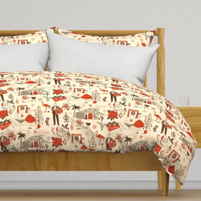 Spoonflower Merry Mid-century Duvet Cover
