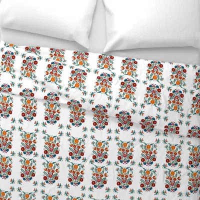 Spoonflower Mexican Blue Birds And Flowers Wide Cotton Sateen 3.5 oz 26" X 20" Standard Knife Edge