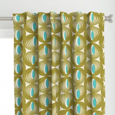 Spoonflower Mid Century Atomic Oval Curtain Panel