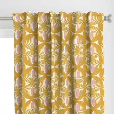 Spoonflower Mid Century Atomic Oval Curtain Panel