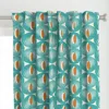 Spoonflower Mid Century Atomic Oval Curtain Panel