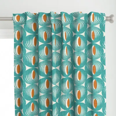 Spoonflower Mid Century Atomic Oval Curtain Panel