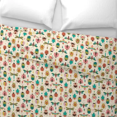 Spoonflower Mid Century Bugs Small Scale Wide Cotton Sateen 3.5 oz 30" X 24" Standard Flanged