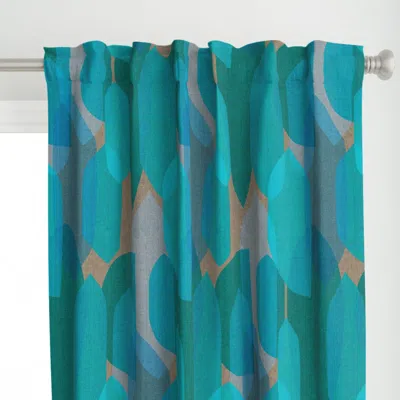 Spoonflower Mid Century Colour Blocks Curtain Panel
