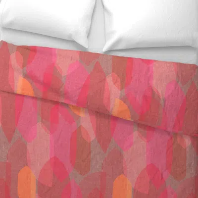 Spoonflower Mid Century Colour Blocks Rouge Wide Cotton Sateen 3.5 oz 26" X 20" Standard Knife Edge