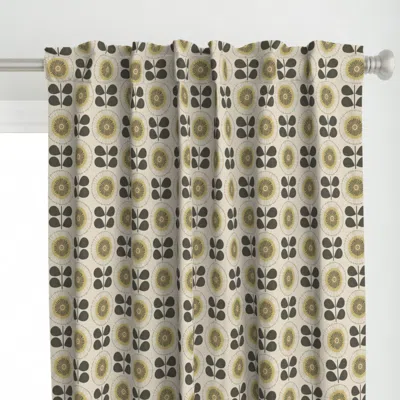 Spoonflower Mid Century Flowers - Curtain Panel