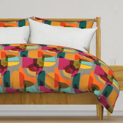 Spoonflower Mid Century Kaleidoscope Duvet Cover