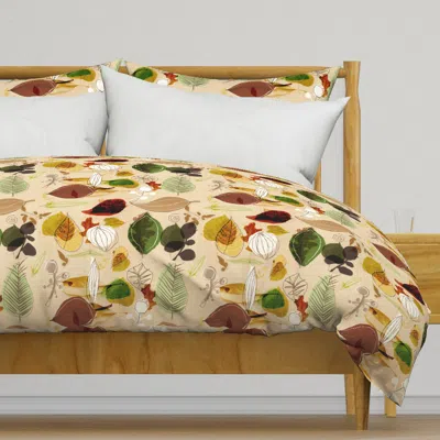 Spoonflower Mid Century Leafy Love In Duvet Cover