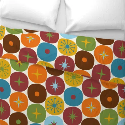 Spoonflower Mid Century Modern Atomic Future Retro Dots And Stars Pattern King Pillow Sham
