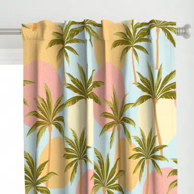 Spoonflower Mid Century Palm Curtain Panel