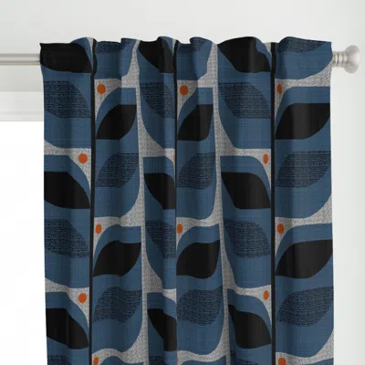 Spoonflower Mid Century Tropical Curtain Panel