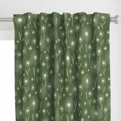 Spoonflower Mid Dandelion Clock Field Curtain Panel