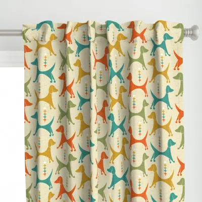Spoonflower Mid Mod Dogs Curtain Panel