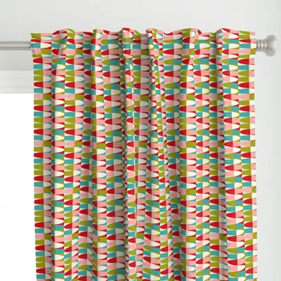 Spoonflower Mid Mod Festive Parabolas Curtain Panel