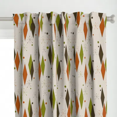 Spoonflower Mid-century Diamonds Curtain Panel