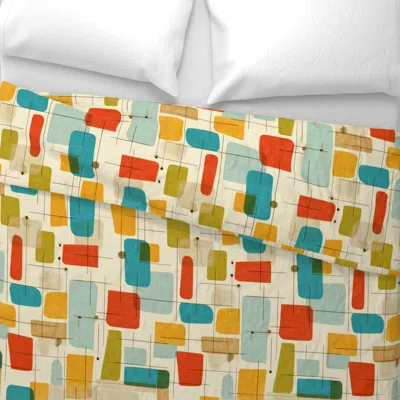 Spoonflower Midcentury Modern-1 Wide Cotton Sateen 3.5 oz 26" X 20" Standard Knife Edge