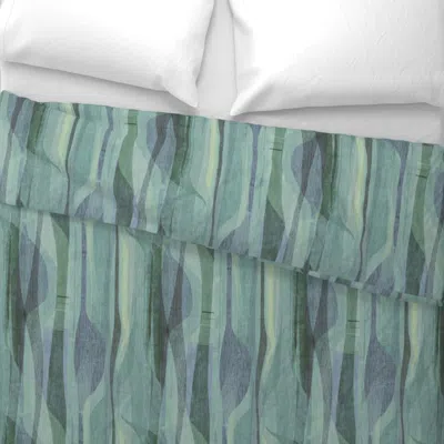Spoonflower Midcentury-plateau-tundra Wide Cotton Sateen 3.5 oz 26" X 20" Standard Knife Edge