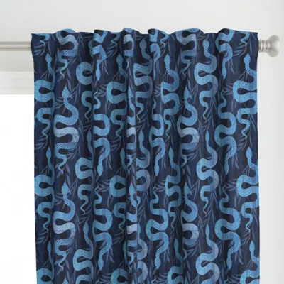 Spoonflower Midnight Snakes Curtain Panel