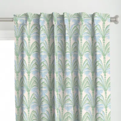 Spoonflower Millie Beach Palm Curtain Panel