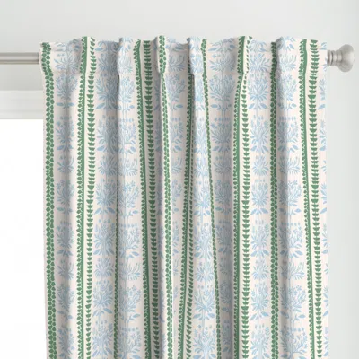 Spoonflower Millie Cottage Stripe Curtain Panel