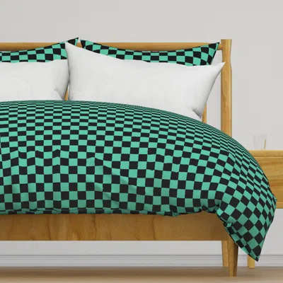 Spoonflower Mini Demon Slaying Tanjiro Duvet Cover
