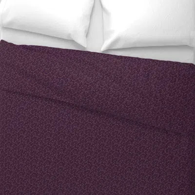 Spoonflower (mini) Elderberry Sprig Ditsy Raisin Purple Tossed Botanical Blender In Wide Cotton Sateen 3.5 oz 26