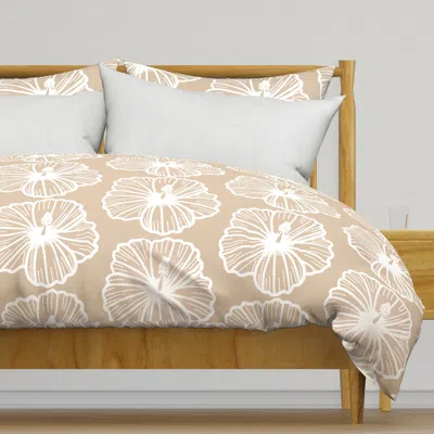 Spoonflower Mini Hibiscus Repeat Duvet Cover