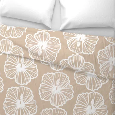 Spoonflower Mini Hibiscus Repeat Euro Pillow Sham