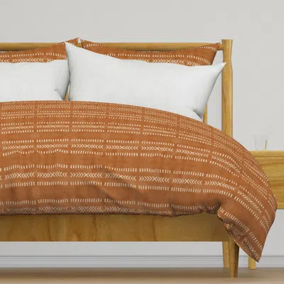 Spoonflower Minimal Tribal Design On Burnt Duvet Cover