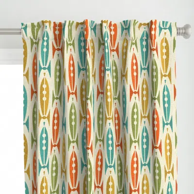 Spoonflower Minimalist Mod Rockets Curtain Panel