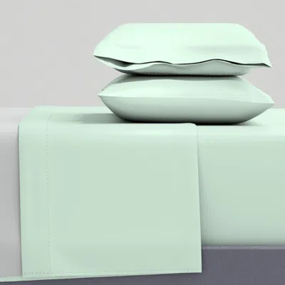 Spoonflower Mint Solid // #d3ebdb King Sheet Set