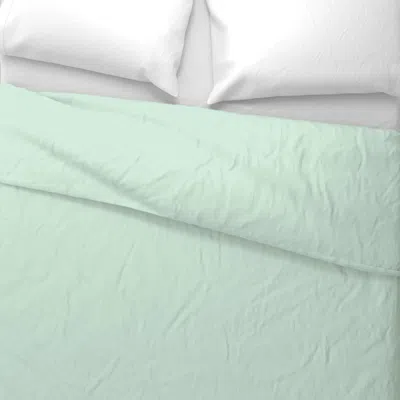 Spoonflower Mint Solid // #d3ebdb Wide Cotton Sateen 3.5 oz 26" X 20" Standard Knife Edge