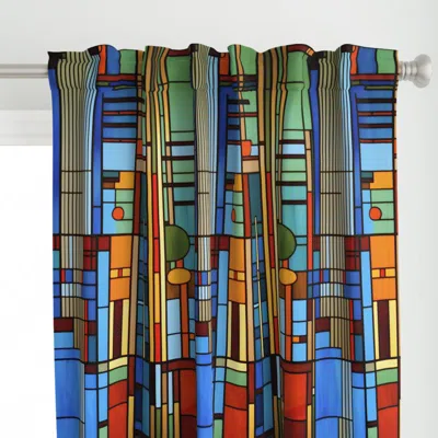 Spoonflower Mission Style Flw Curtain Panel