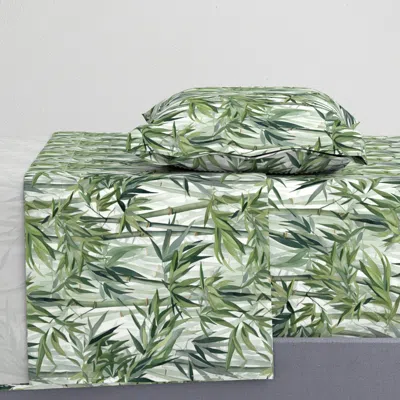 Spoonflower Misty Bamboo Forest 40 Twin Sheet Set