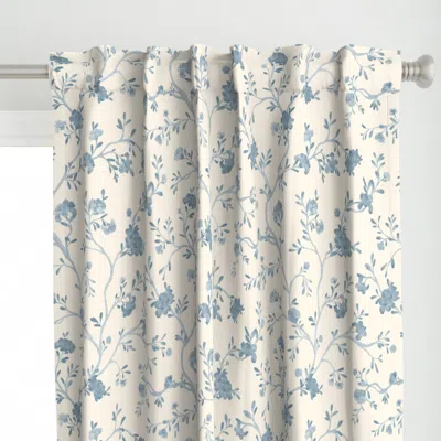 Spoonflower Mm-26-620-chinoiserie Curtain Panel In White