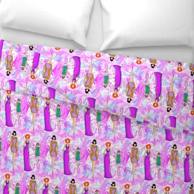 Spoonflower Mod 60 S Fashion Smokey Pinks Wide Cotton Sateen 3.5 oz 26" X 20" Standard Knife Edge