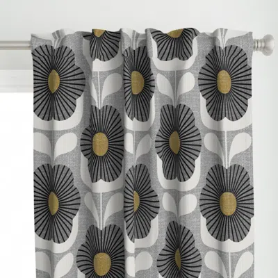Spoonflower Mod Deco Blooms-jumbo Curtain Panel