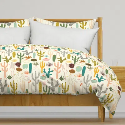 Spoonflower Mod Desert Garden Duvet Cover